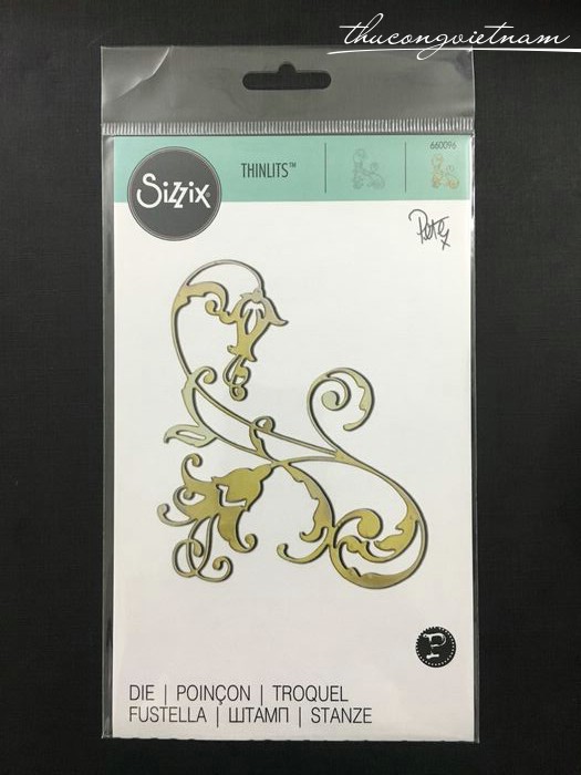 660096-Khuôn cắt Sizzix Thinlits Graceful Flourish 